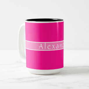 Taza Bicolor Rosa Caliente Personalizado