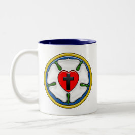 Taza Bicolor Rosa de Lutero con relieve