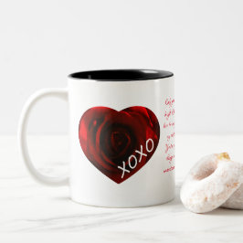 Taza Bicolor Rosa de personalizable Corazón de dos tonos café M