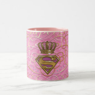 Taza Bicolor Rosa de Supergirl