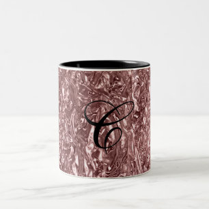 Taza Bicolor Rosa Dorado Cromo Metálico Glam Chic