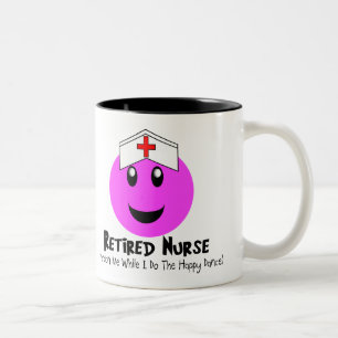 Taza Bicolor Rosa feliz de la danza de los regalos jubilados de