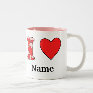Taza Bicolor Rosa Me encanta personalizado