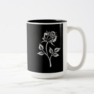 Taza Bicolor Rosa plateado simple