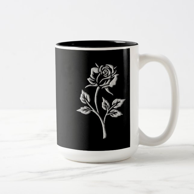 Taza Bicolor Rosa plateado simple (Derecha)