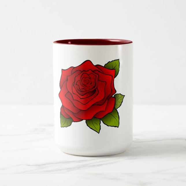 Taza Bicolor Rosa Roja (Centro)
