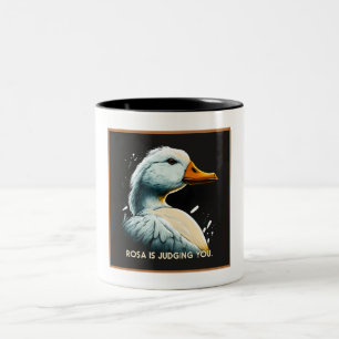 Taza Bicolor Rosa te está juzgando Mug