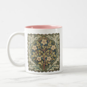 Taza Bicolor Rosa Wreath de William Morris