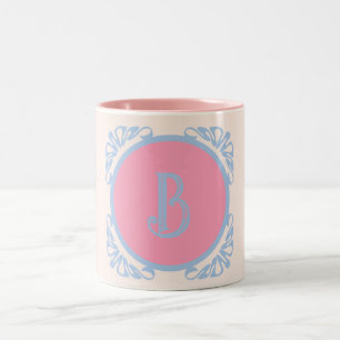 Taza Bicolor Rosa y azul personalizados