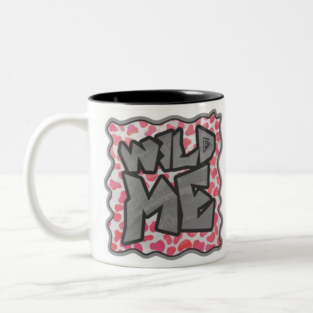 Taza Bicolor Rosa y blanco dálmata me (Izquierda)