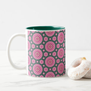 Taza Bicolor Rosa y Verde