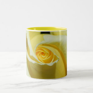 Taza Bicolor Rosas amarillos florales de la taza…