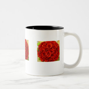 Taza Bicolor Rosas Coffee Mug