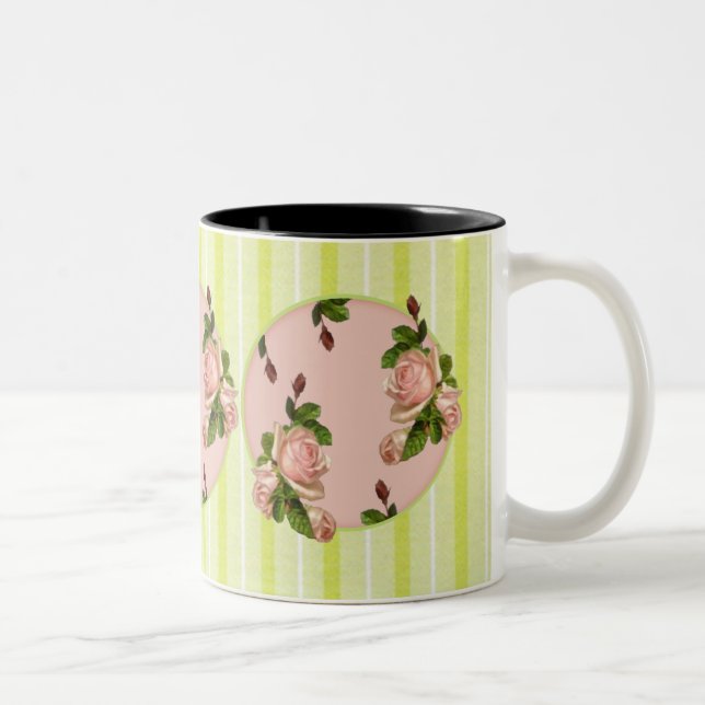 Taza Bicolor Rosas de algodón Mug (Derecha)