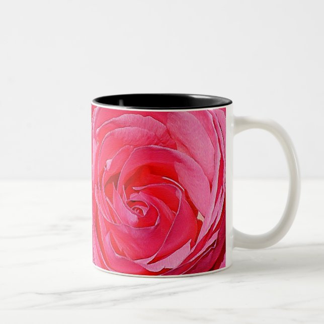 Taza Bicolor Rosas de escalada rosada (Derecha)
