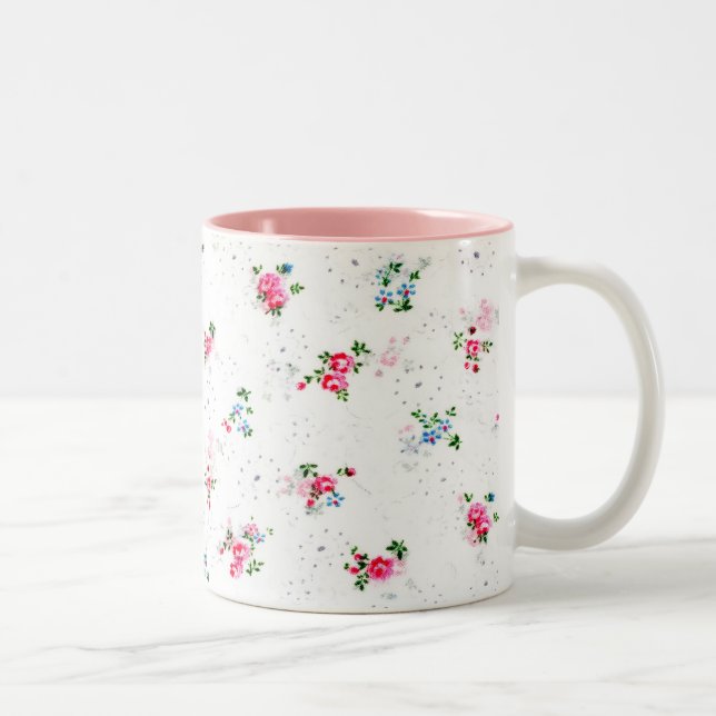 Taza Bicolor Rosas Floral Mini (Derecha)