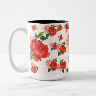 Taza Bicolor Rosas Para U