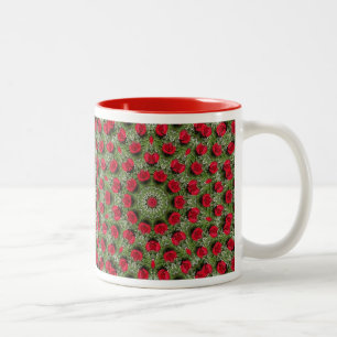 Taza Bicolor Rosas rojas