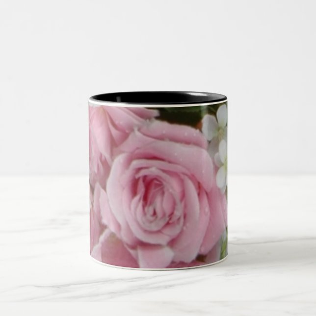 Taza Bicolor Rosas rosadas (Centro)