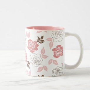 Taza Bicolor Rosas rosas rosas
