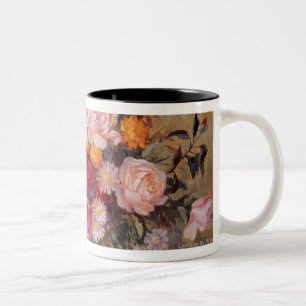 Taza Bicolor Rosas y margaritas