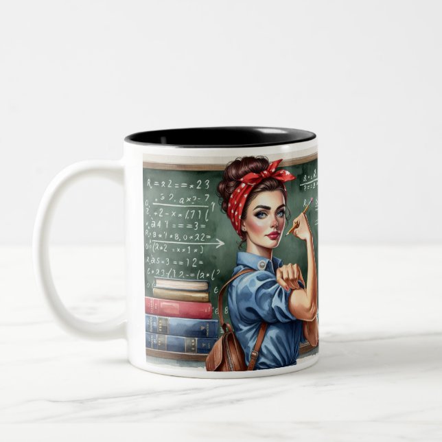 Taza Bicolor Rosie, la profesora del Riveter (Izquierda)