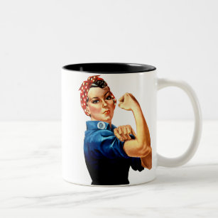 Taza Bicolor Rosie the Riveter - ¡Podemos hacerlo! Café de dos 
