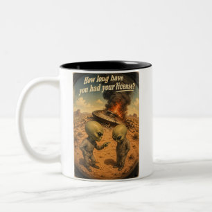 Taza Bicolor ROSWELL Coletion 40-50s - License? -