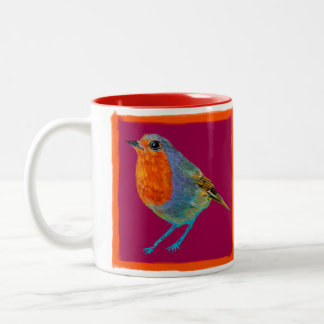 Taza Bicolor Rotkehlchen Tasse