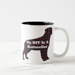 Taza Bicolor Rottweiler BFF Mug