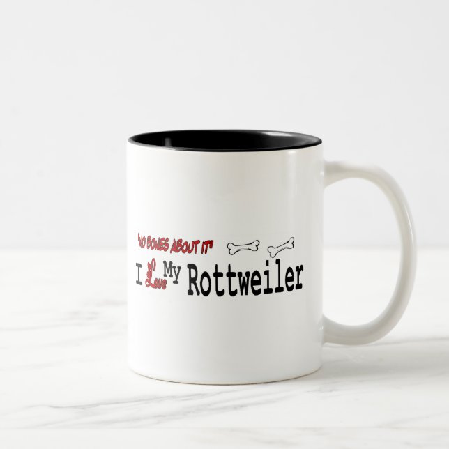 Taza Bicolor Rottweiler (I Love) Mug (Derecha)
