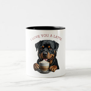 Taza Bicolor Rottweiler Latte
