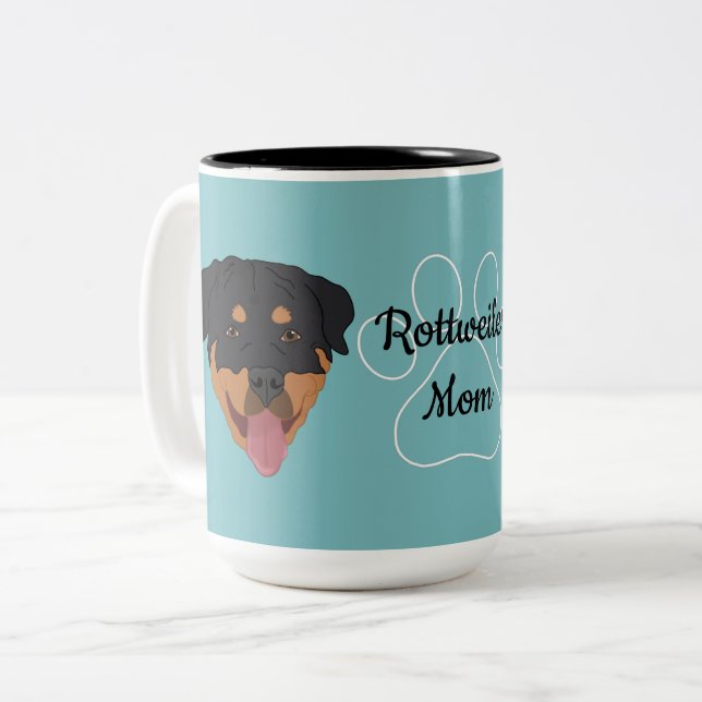 Taza Bicolor Rottweiler Mom (Anverso izquierdo)