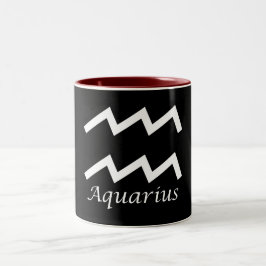 Taza Bicolor Rótulo "Aquarius" Zodiac