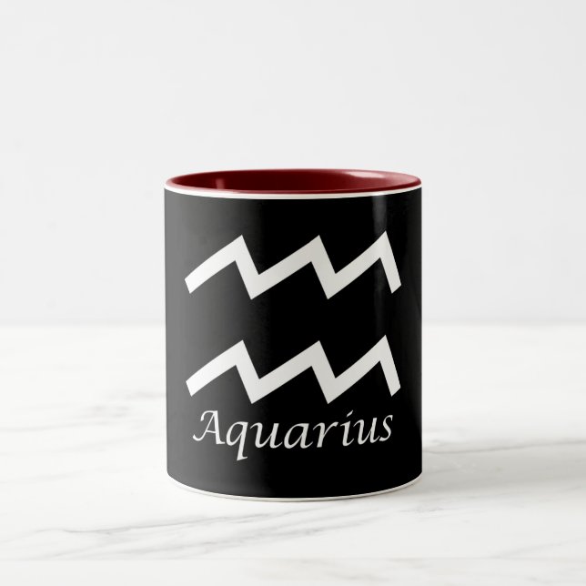 Taza Bicolor Rótulo "Aquarius" Zodiac (Centro)