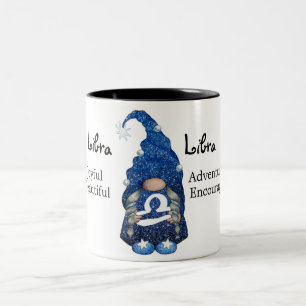 Taza Bicolor Rótulo Cute Libra Gnome Zodiac