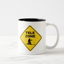 Taza Bicolor Rótulo de la zona de esquí de Telemark