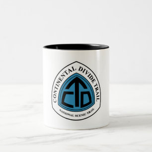Taza Bicolor Rótulo del rastro de la divisoria continental, los