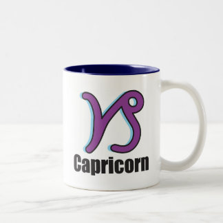 Taza Bicolor Rótulo del zodiaco del Capricornio