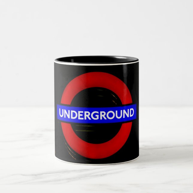 Taza Bicolor Rótulo metro de Londres (Centro)