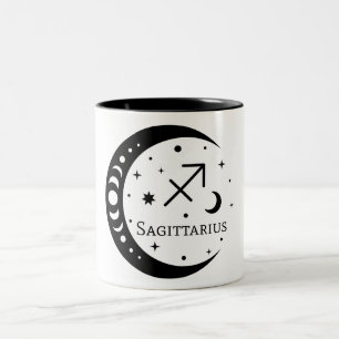 Taza Bicolor Rótulo Zodiaco En Luna/Sagittarius