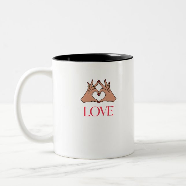 Taza Bicolor Rótulos de amor (Izquierda)