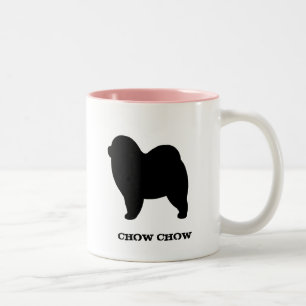 Taza Bicolor Rough Chow Chow Perro Rama Personalizado de siluet