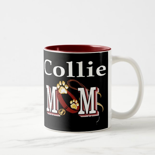 Taza Bicolor Rough Collie Mom Gifts (Derecha)