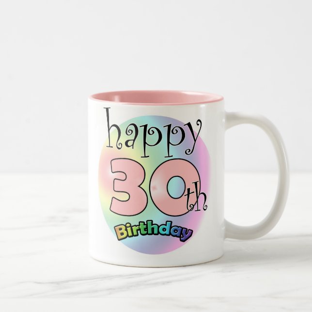Taza Bicolor Roze Happy 30 cumpleaños (Derecha)