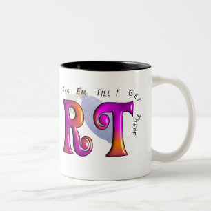 Taza Bicolor RT "Em del bolso hasta que consigo allí" los