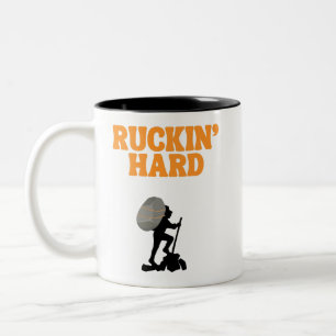 Taza Bicolor Ruckin 'Hard para el excursionista de Rucking