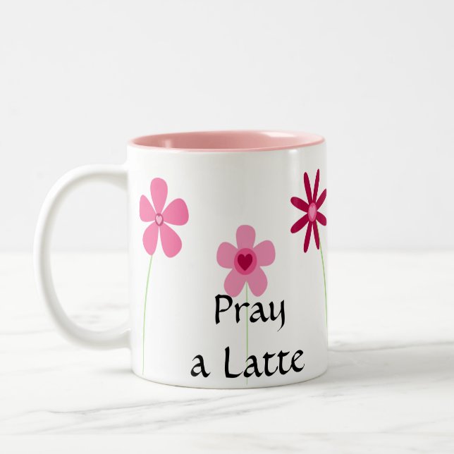 Taza Bicolor Ruegue un Latte 1 Thess. 5:17 (Izquierda)