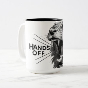 Taza Bicolor Rugido del León No Toques 