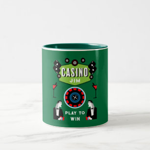Taza Bicolor Ruleta de póquer de juegos de casino